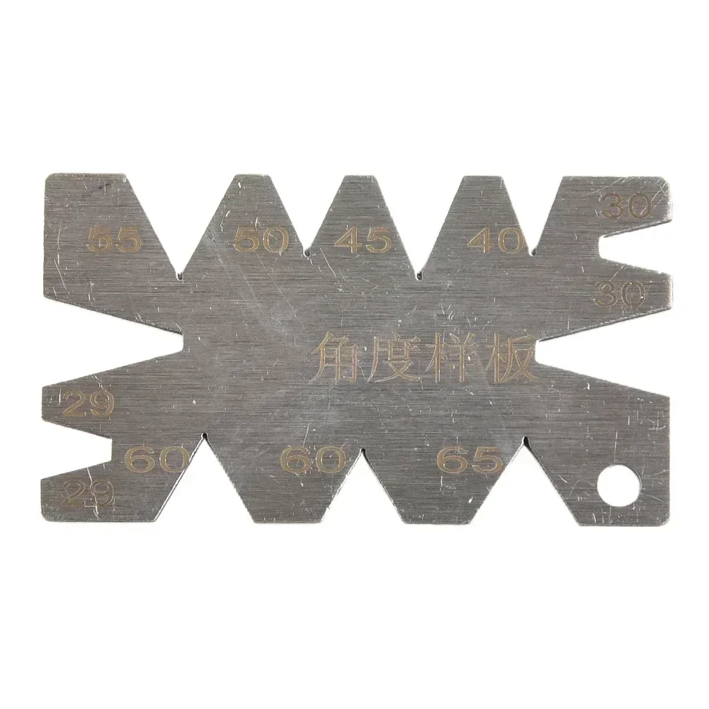 Schneidgewinde Winkelmesser V-Schlitze Edelstahl Eisen 49x27x1,2mm 29/30/40/45/50/55/60/65 ° Vorlage drehbare Drehmaschinen