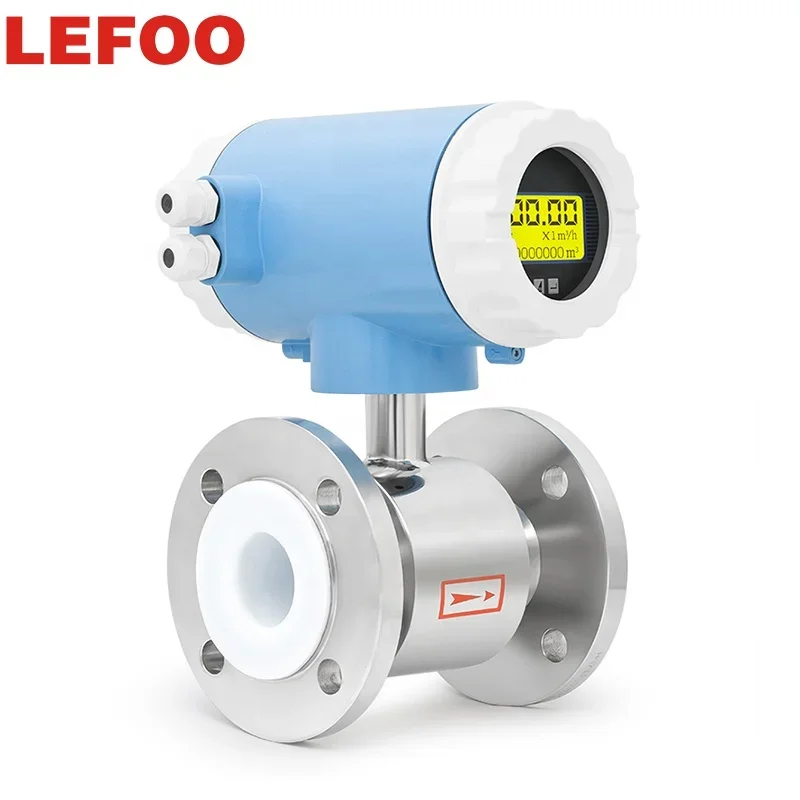 Industrial Acid Resistant Magnetic Flowmeter 1.6Mpa DN10-DN300 electromagnetic flow meter for Fluid