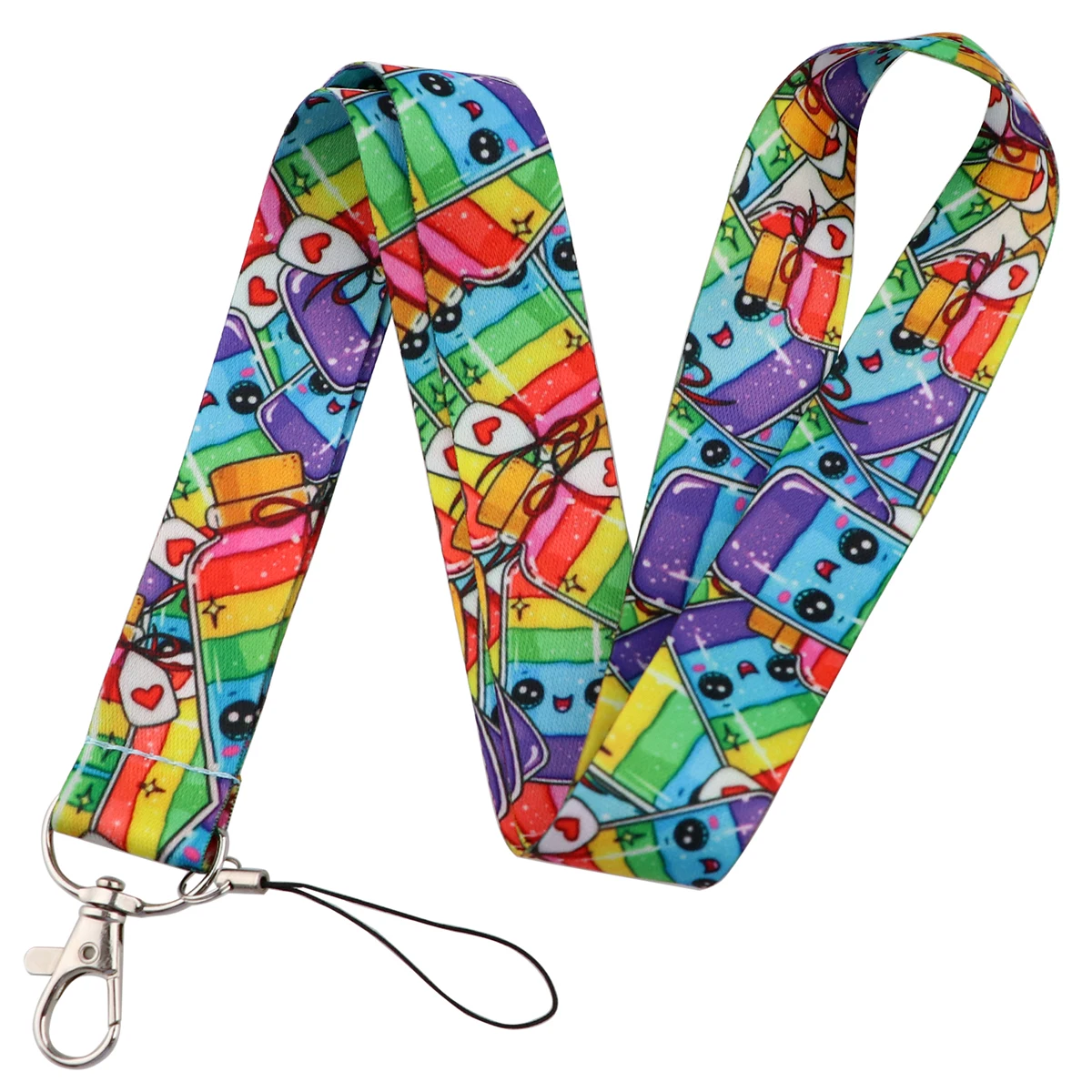 Rainbow Lucky Day Pink Lanyard Charm, Gift