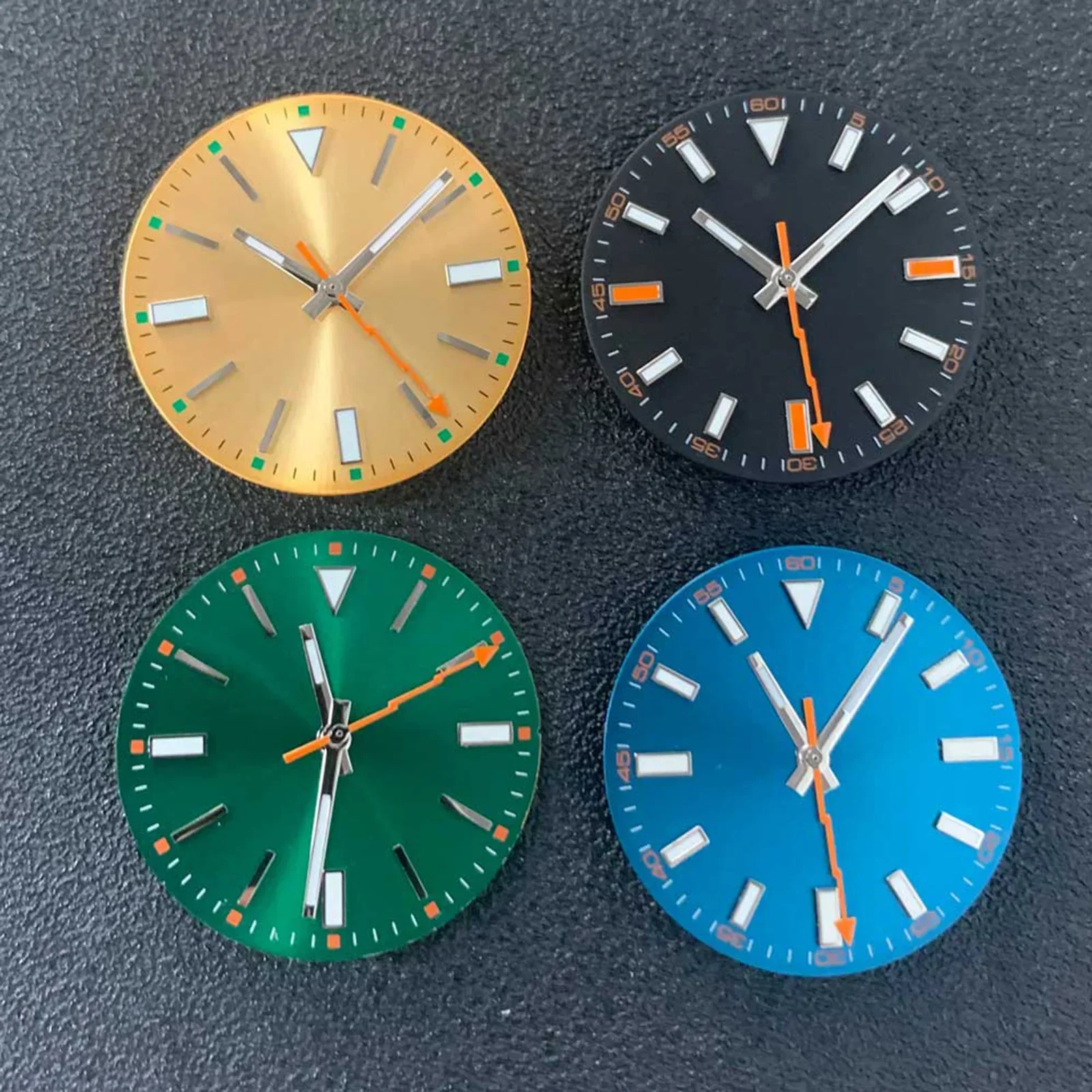 

29mm Watch Dial + Hands Kits for Mingzhu 2813/Miyoda 8215/821A Mechanical Movement golden yellow/blue/black/Green Dial NEW DIY