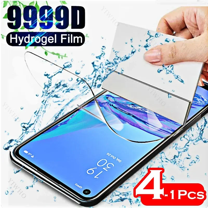 4-1psc Hydrogel Film for Oppo A53 5G A53s A54 A54s A 53 54 S Screen Protectors Protective Transparent Film Not Tempered Glass HD