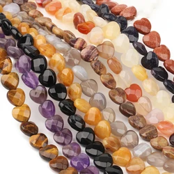 High Qulity Faceted Heart Natural Stone Turquoise Agate Opal Loose Beads for Jewelry Making Supplier DIY Charms Bracelets 10mm