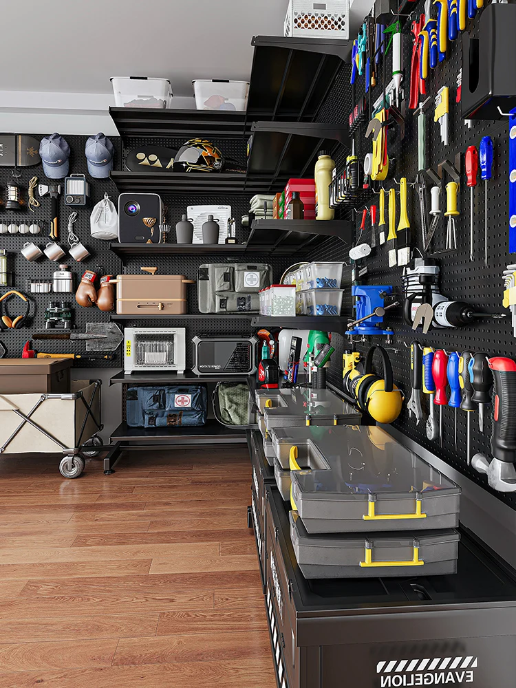 

Vertical hole plate rack Floor hardware tools Outdoor storage rack No punching Multi-layer household storage rack