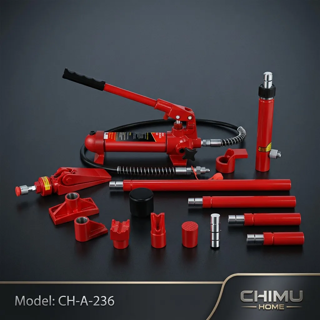 【CHIMU HOME】 4T Separable Hydraulic Jack Kit for Auto Sheet Metal Repair Car Body Frame Dent Correction Lifting Tool Set