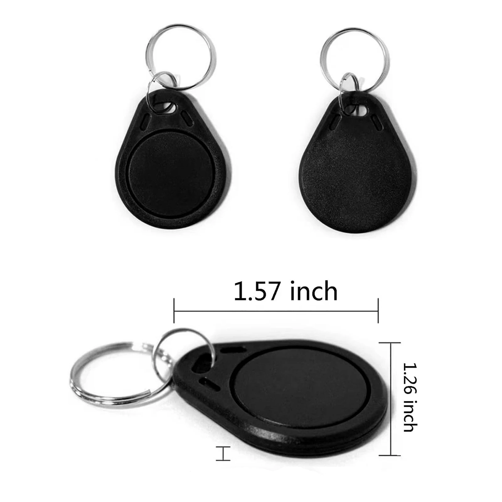 RF HF 13.56mHz Black UID Keyfob for Clone Rewrite Mifare 1K S50 and FM1108 Access Control/Cabinet Locks Key Cards Tags