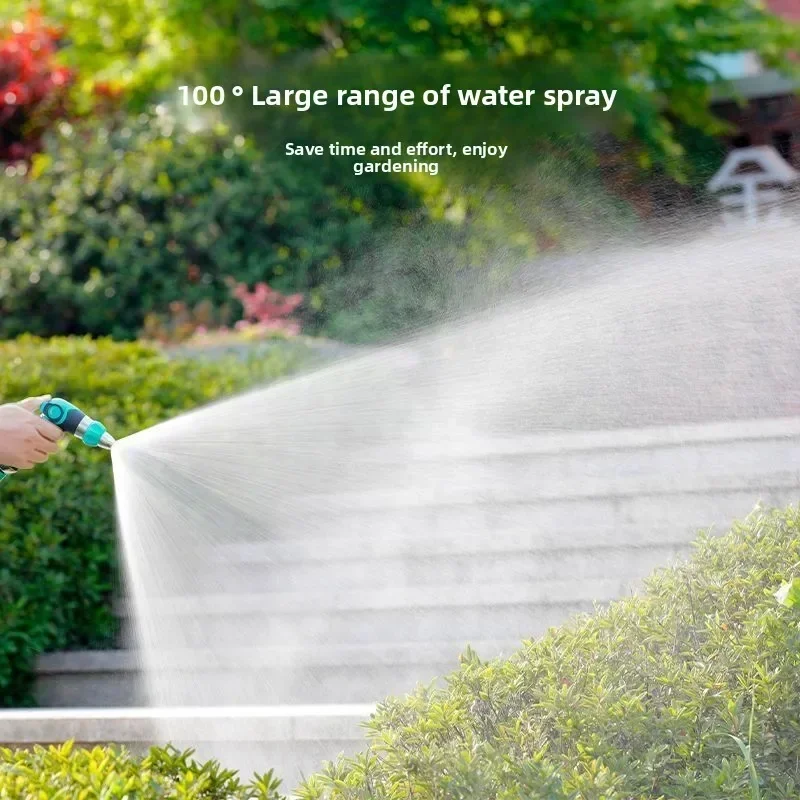 Durable High Pressure Car Wash Water Gun Household Pressurized Nozzle Car Brush Artifact Water Pipe Hose Storage Rack Set