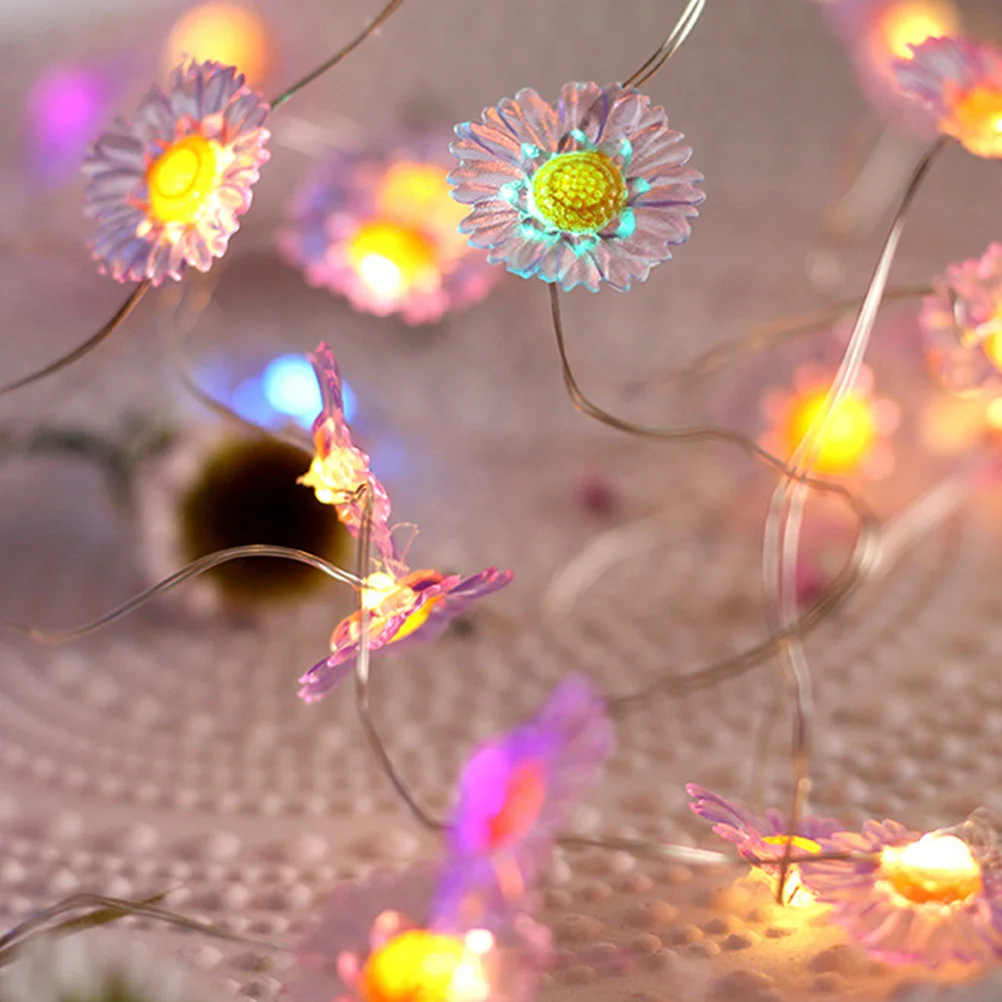 1 قطعة عيد الميلاد ديزي معلقة LED سلسلة أضواء 20 المصابيح آمنة خفيفة الوزن الديكور للمنزل حديقة حفلة أضواء ليلية عيد الميلاد #2