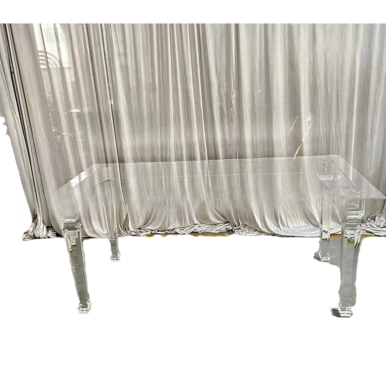 

Nordic transparent acrylic glass table, fashionable milk tea shop round table square table simple household dining