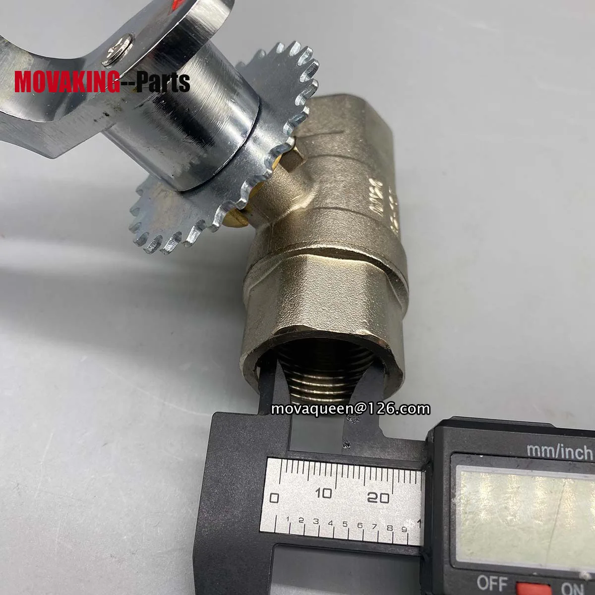 LPG NG Commercial Hotel Stove Valve Chain Air Connecting Valve With Gear Wheel DN20 Gas Control Valve