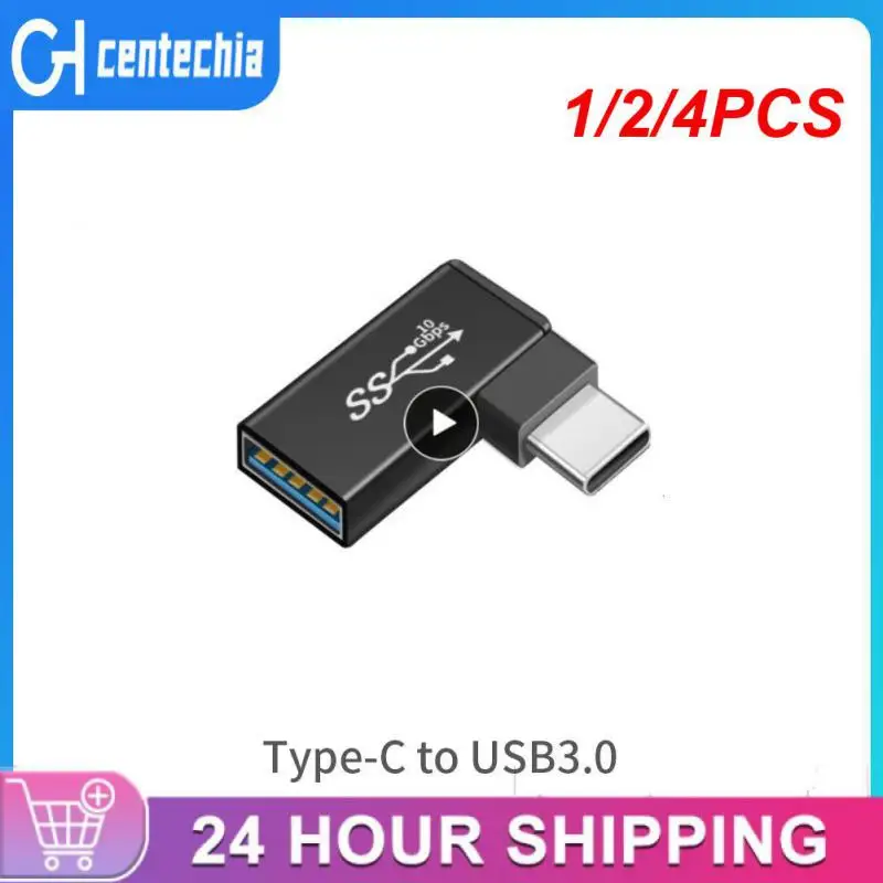 1/2/4PCS Adapter USB Male to Type-C Female PD Elbow High-speed Transmission Type-C to Usb3 0 Female Converter Gadgets Cables