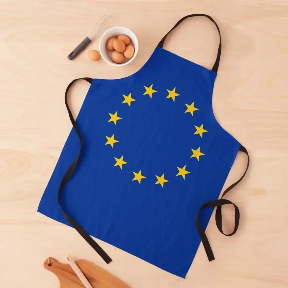

EU Europe European Union European flag EU stars Apron for kitchen useful Customizable Woman Kitchen Apron