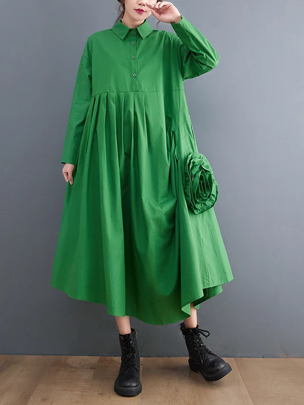 Vestido Csa E Estilo Casual Artístico Solto Primavera Outono 2025 Moda Fena