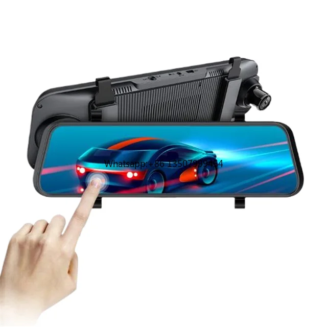 New Fashion 9.66 Inch Full Size Starlight Night Vision Stream Media 1080P Rearview Mirror Car