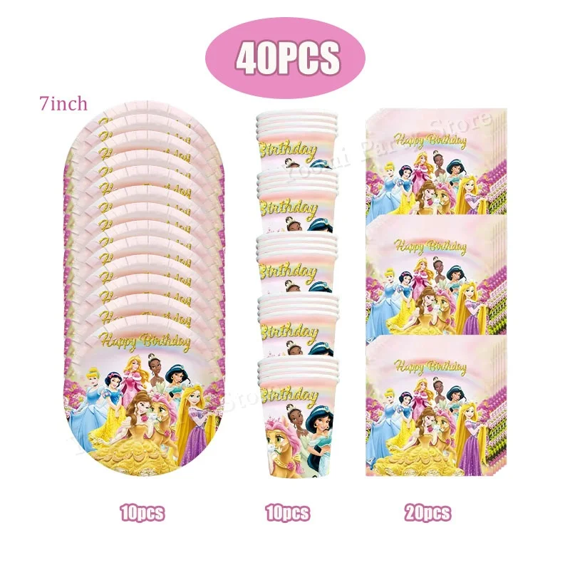 Pink Princess Birthday Party Decorations Set with Candy Gift Boxes Balloons Tablecloth Party Favors Baby Shower Decoration view 3