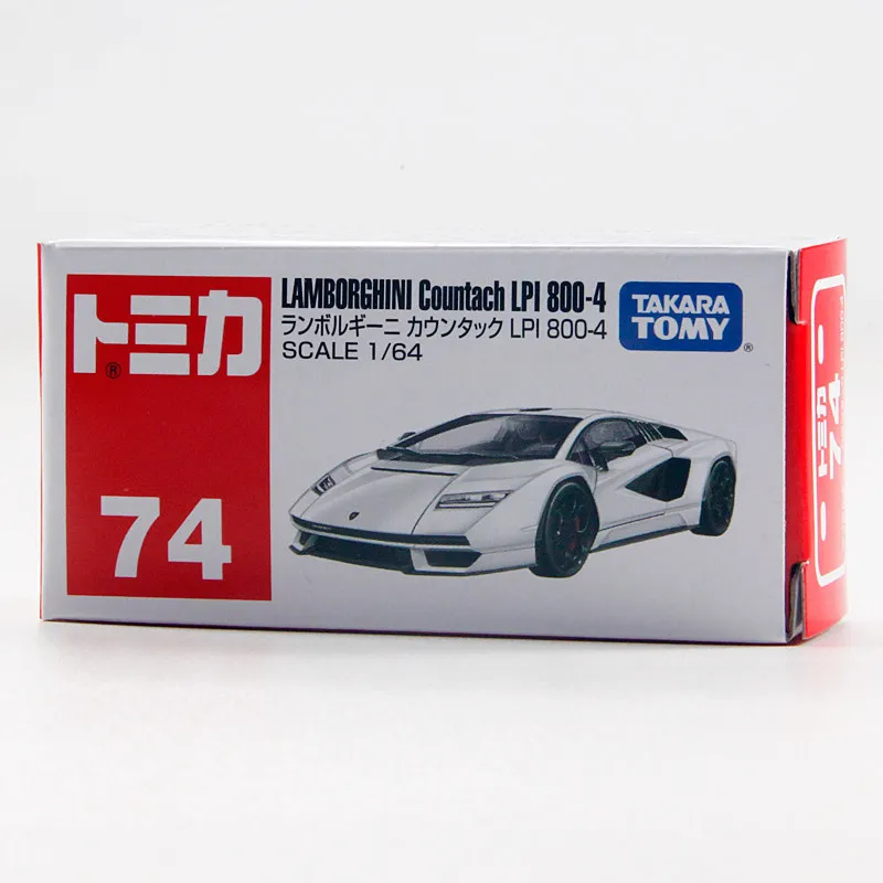 Takara Tomy Tomica 74 Lamborghini Countach LPI 800-4 1/64 Diecast Model Car Red Box Collectible Gift in Stock