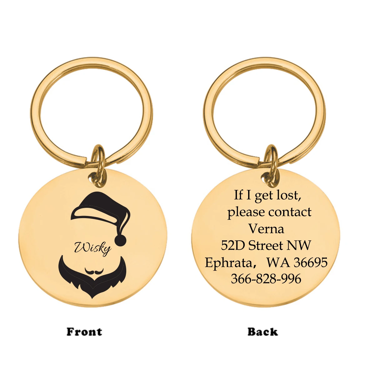 

1 pc pretty Bat hat PersonalizedText Laser Engraving Personalized Dog Tags Dog Keychain Engraved