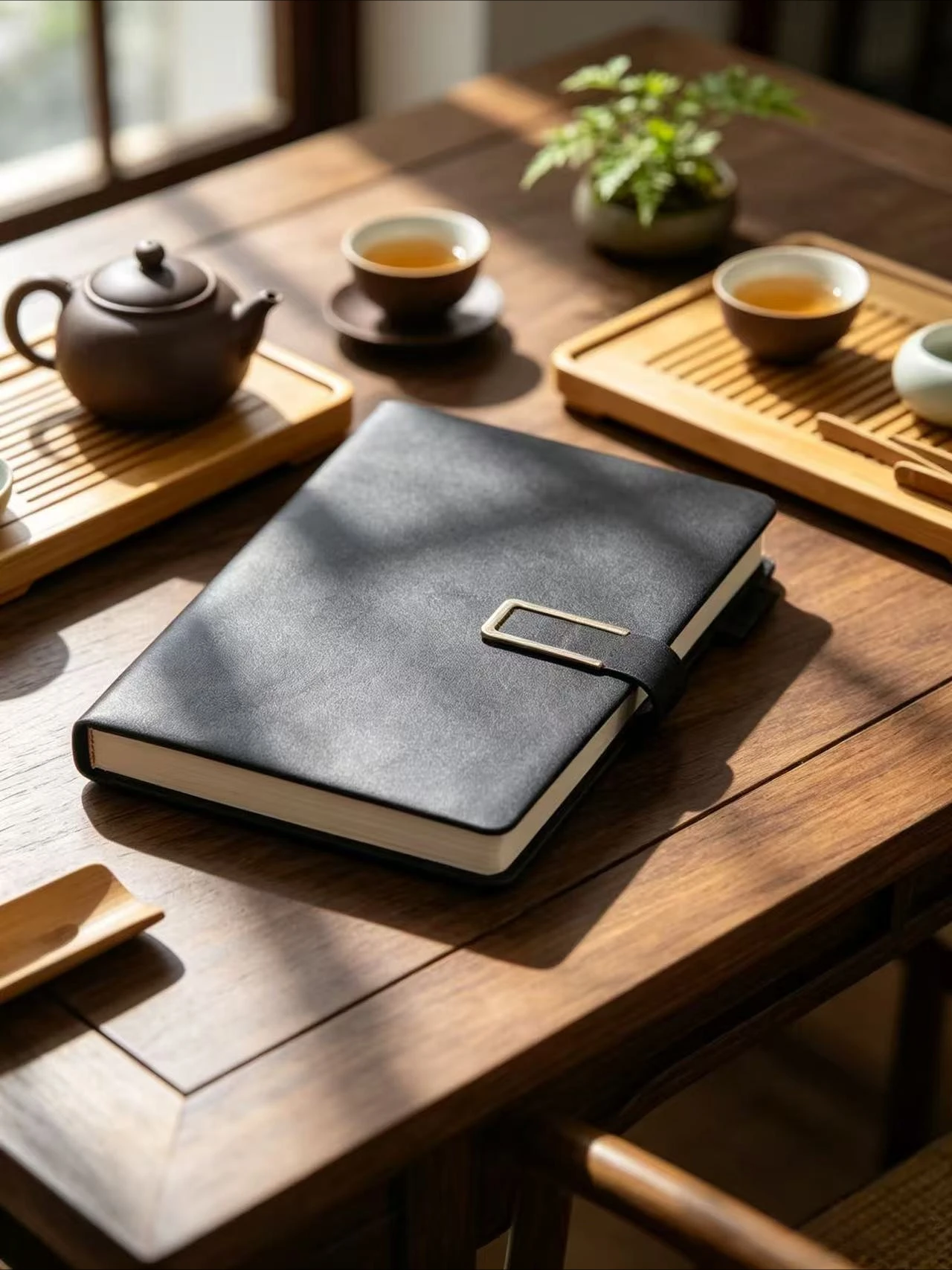 Vintage A5 Leather Notebook Soft Cover Buckle Journal 200 Pages Business Office College Daily Notepad Gift - view 5