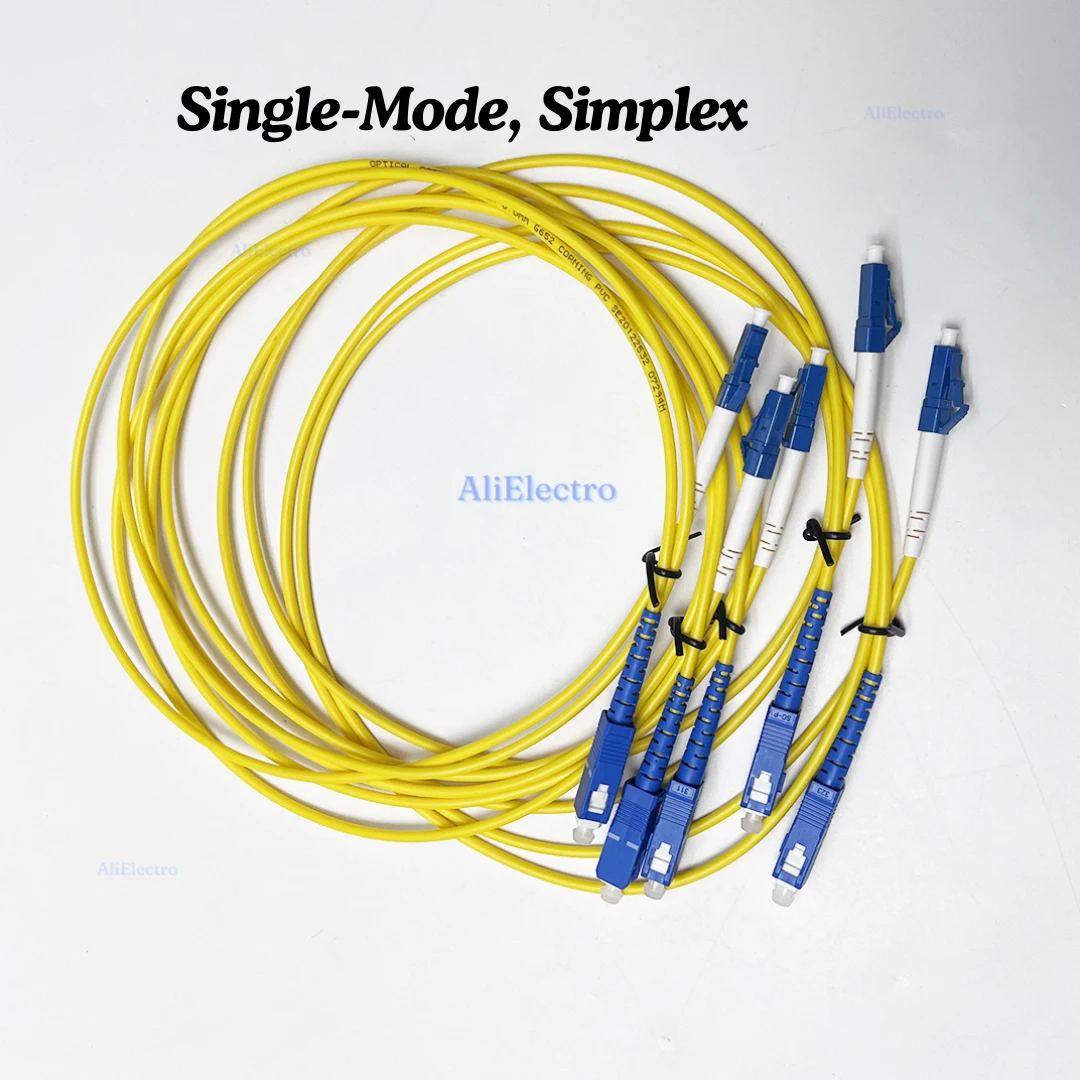 10Pcs/Lot Simplex SC/UPC-LC/UPC Patch Cord 1M/2M/3M/5M/10M Fiber Optic Jumper Cable 2.0/3.0Mm Random Delivery