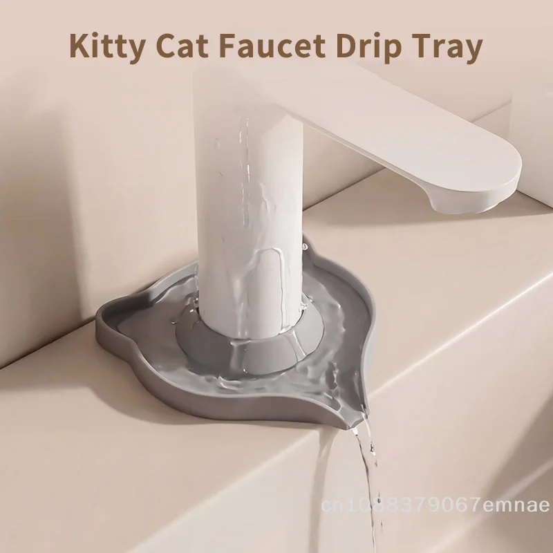 

Kitten Silicone Faucet Draining Mat, Anti-splash Mat, Bathroom Sink Faucet Leak-proof And Waterproof Cover