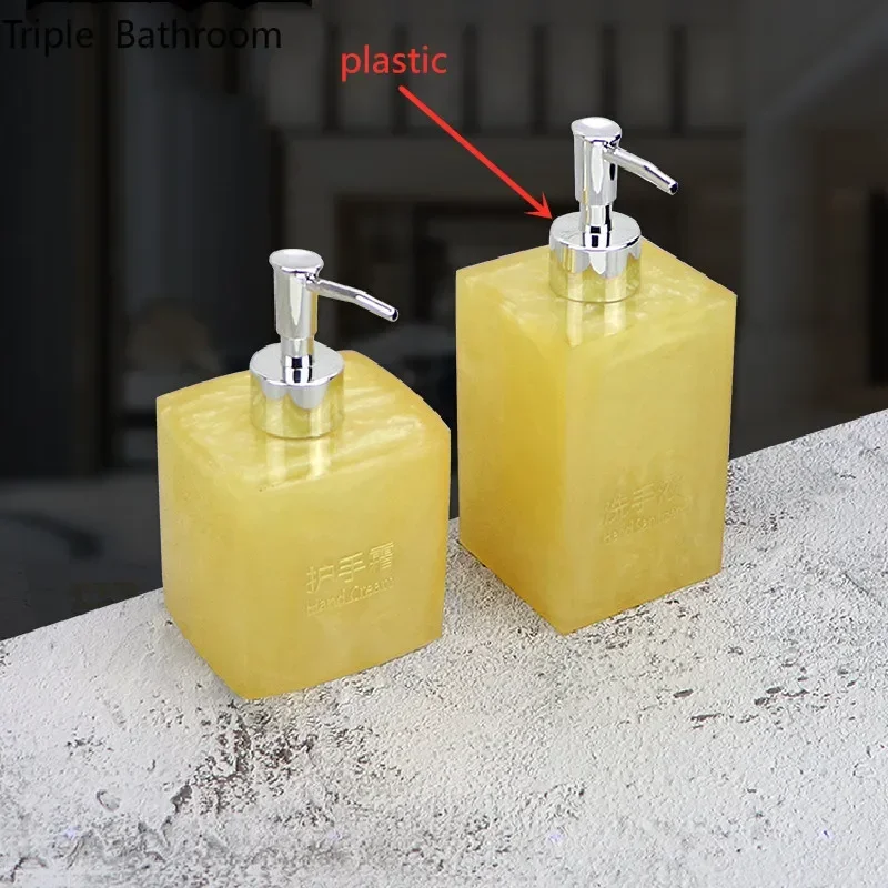 260ml 400ml Marble Texture Resin Soap Dispenser Portable Bathroom Accessories Shampoo Wristband Hand Dispenser Lotion Bottle