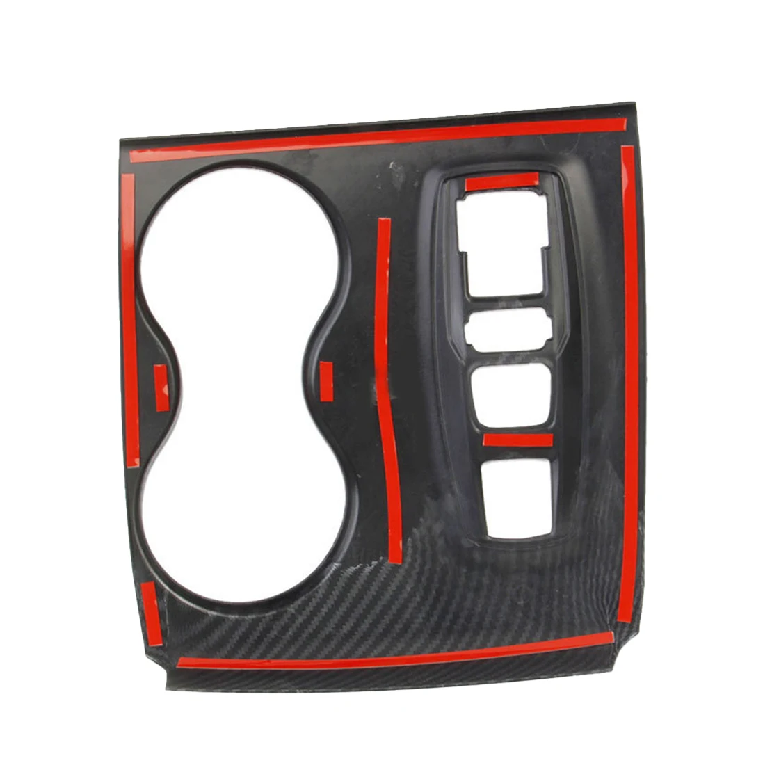 Center Console Gear Shift Panel Cover Trim Fit for Honda Ridgeline Passport Pilot 2020-2022 LHD Black Carbon Fiber Style