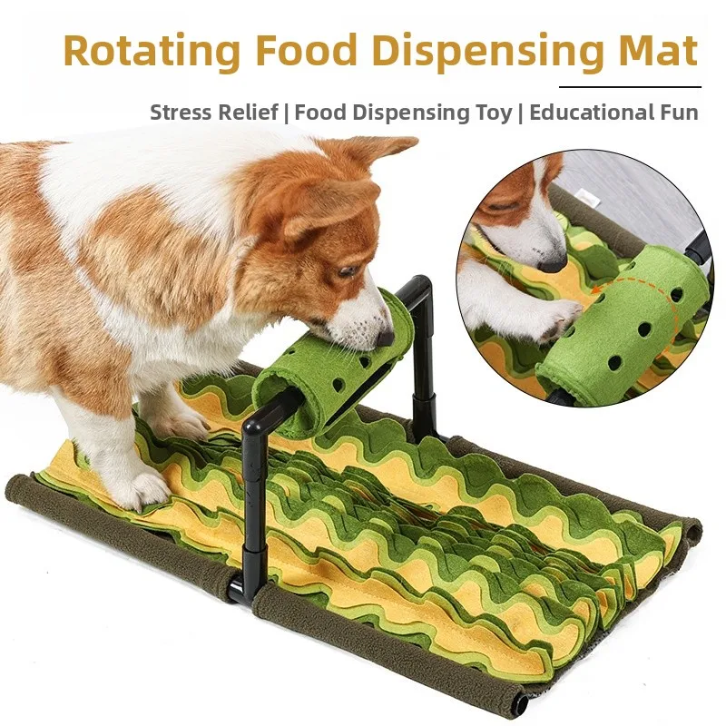 

Вращающаяся корзина-игрушка для медленного кормления собак, развивающая навыки поиска и потребление энергии, тренировочная подстилка для собак, игрушка для выдачи корма