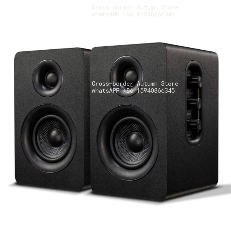 Desktop desktop computer notebook wooden bookshelf high fidelity audio USB sound card bluetooth game active speaker