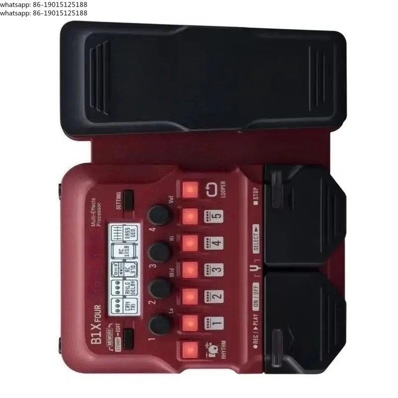 Bass Guitar Multi-Effects Processor B1 FOUR with Expression Pedal B1X FOUR  for Live Performing Zoom