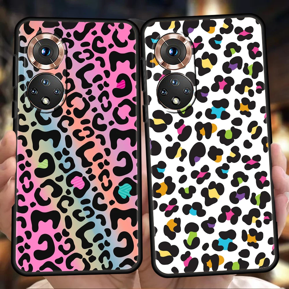 Tiger Leopard Print Panther Phone Case For Honor 50 10i 20i Pro Cover Bag For Honor 20 20S 10 9 8A 8S 8X 7A 5.7inch 7X TPU Shell