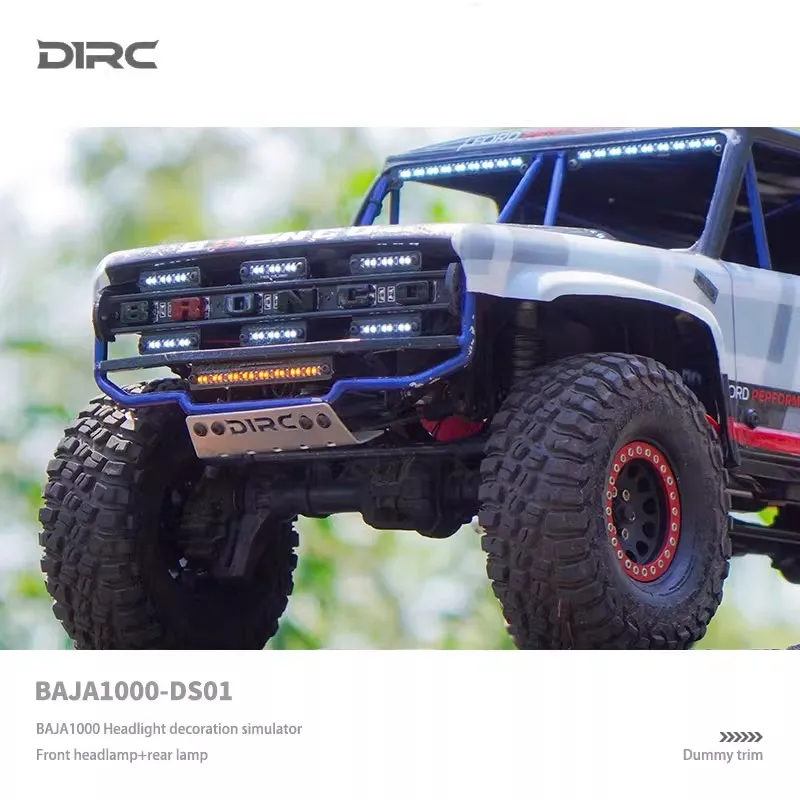 D1RC TRX4 Baha BAJA1000 إطار أنبوب من سبائك التيتانيوم مخصص للمصابيح الأمامية الأمامية وأجزاء محاكاة المصابيح الخلفية #5