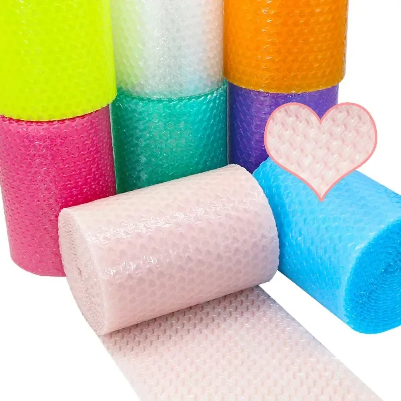 1PC Lovely heart bubble wrap bags rolls fragile glass products foam packaging gift boxes shockproof express shipping