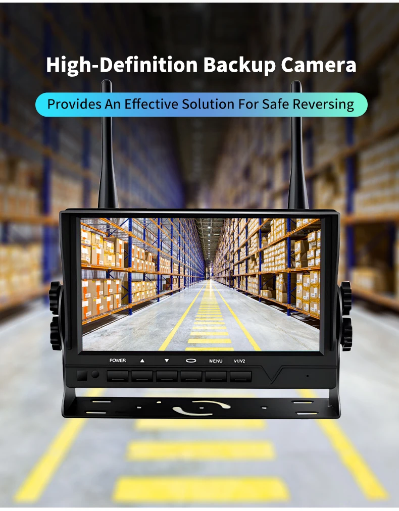2.4G Wireless Truck Camera System 7 Inch 12-24V Waterproof IP68 DVR HD 720P/1080P Reverse Camera Infrared Night Vision for