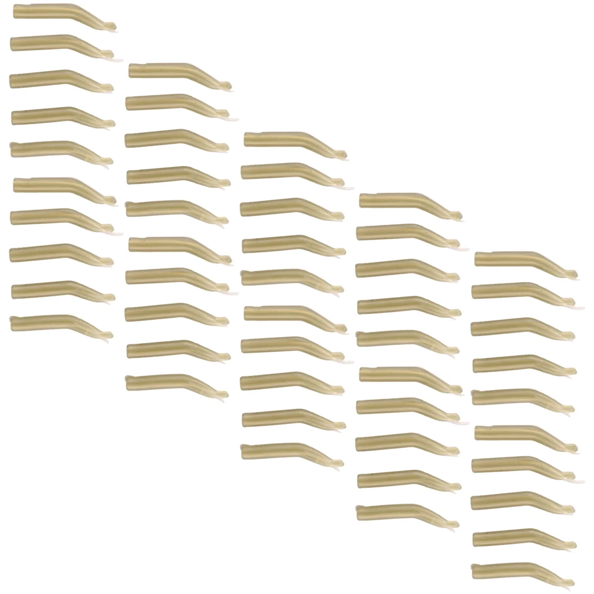 Qualitative! 50Pcs/Lot Carp Fishing Hook Sleeve Hair Rig Line Aligner Soft Anti Tangle Fishing Kickers / Line Aligners Accessori