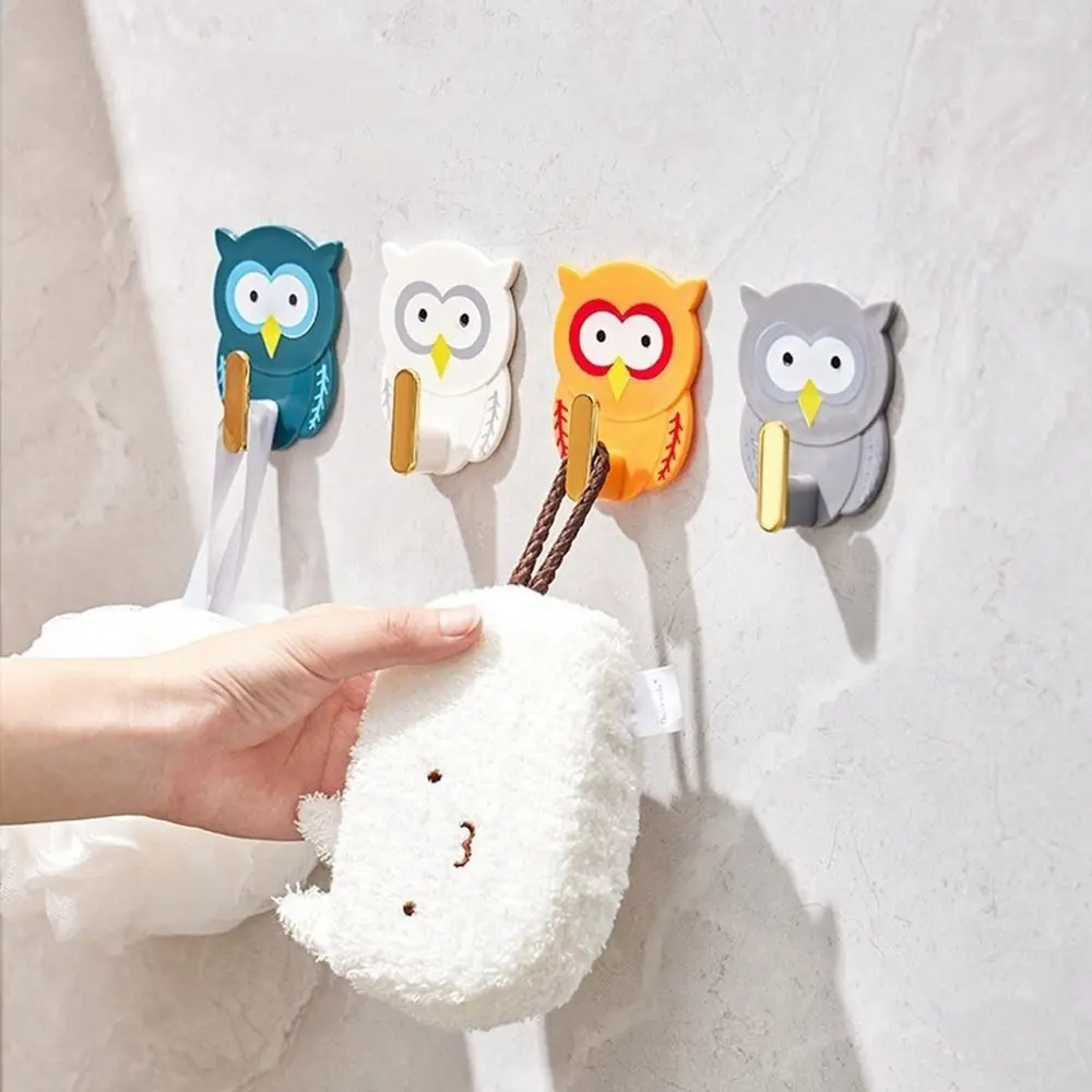 Owl Hook Free Punching Strong No Trace Wall Storage Sticky Hook Door Back Key Hanging Home Storage Accessories