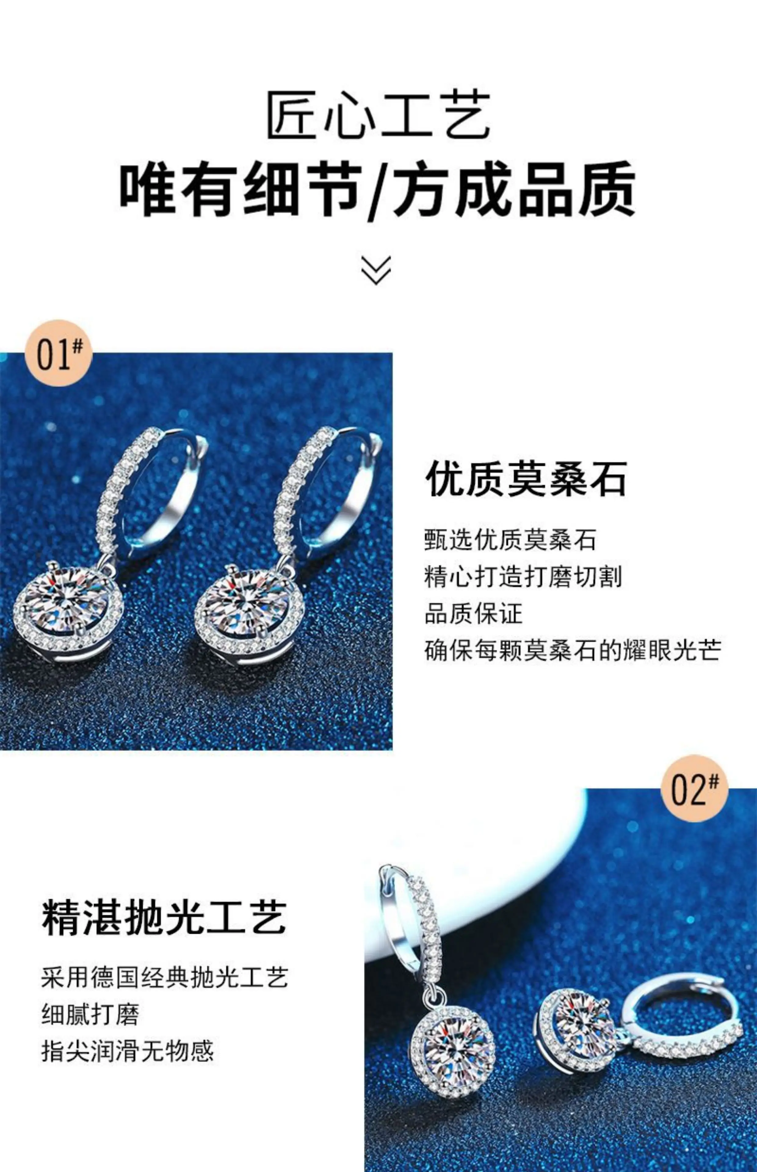 

18K gold inlaid diamond moissanite 1-carat pendant, simple round package, diamond D-color necklace, platinum PT950 imprint