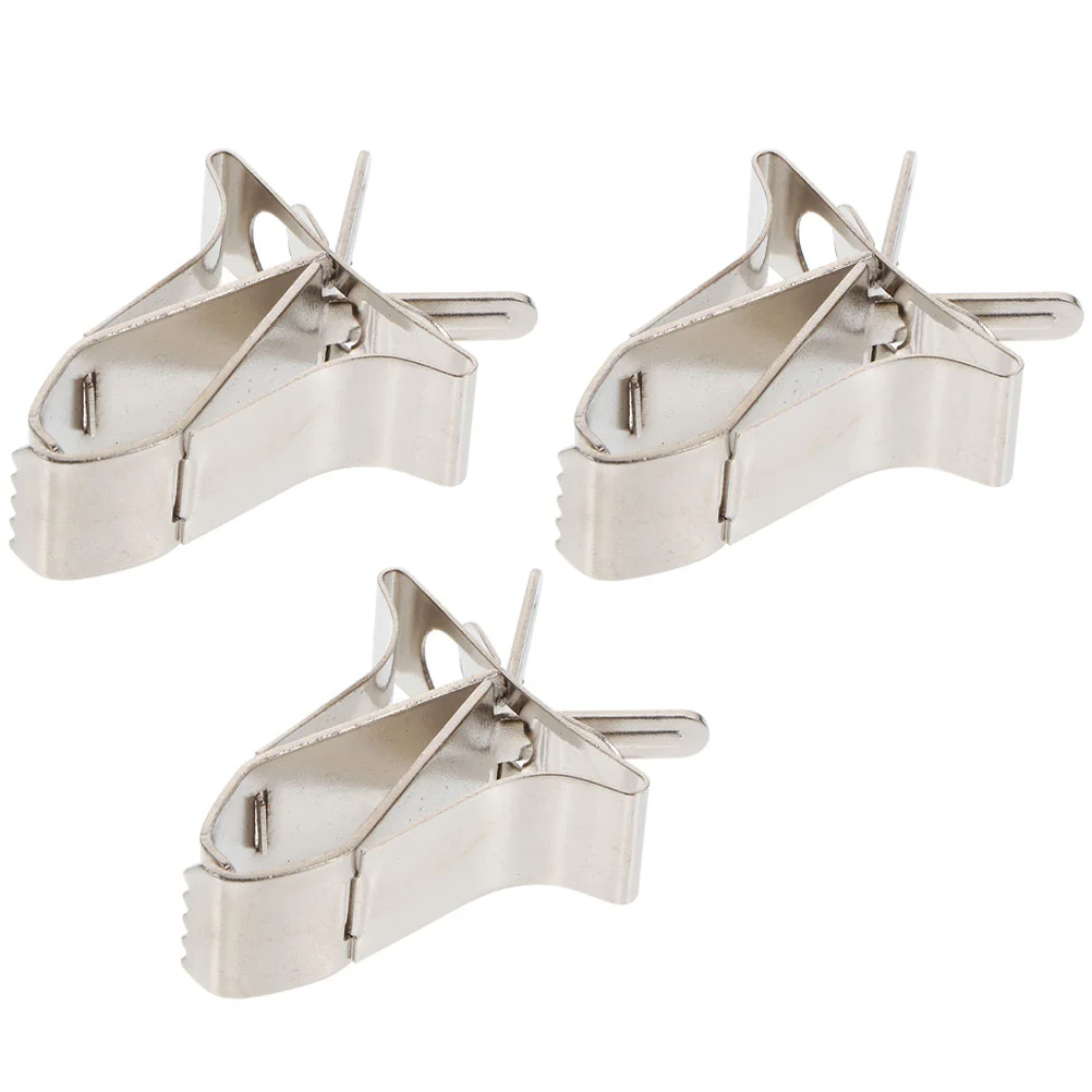 3 Pcs Feeder Parrot Vegetable Clips Pet Supplies Cockatiels Stainless Steel Millet Bird Cage Food Holder