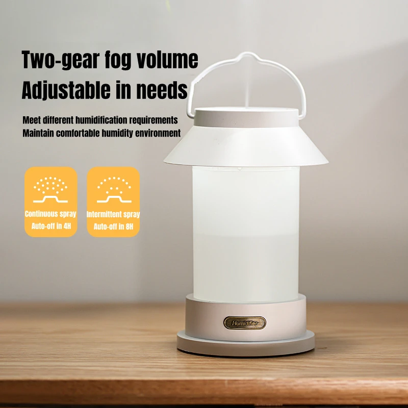 Portable Aroma Air Humidifier, USB Rechargeable, Retro Camping Lamp, Wireless Aromatherapy, Essential Oil Diffuser, 400ml