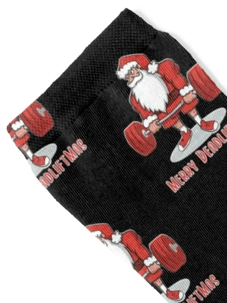 Powerlifting Santa Deadlift Merry Deadliftmas Socks crazy shoes Novelties loose Woman Socks Men's