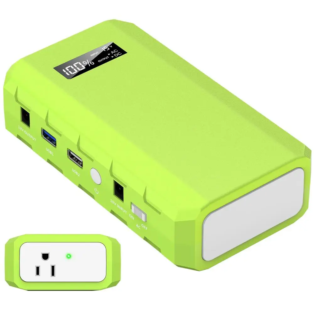 Portable Power Station External Battery Pack 24000mAh/88.8Wh AC Outlet 65W Charger USB Solar Generator Car Charger Safety