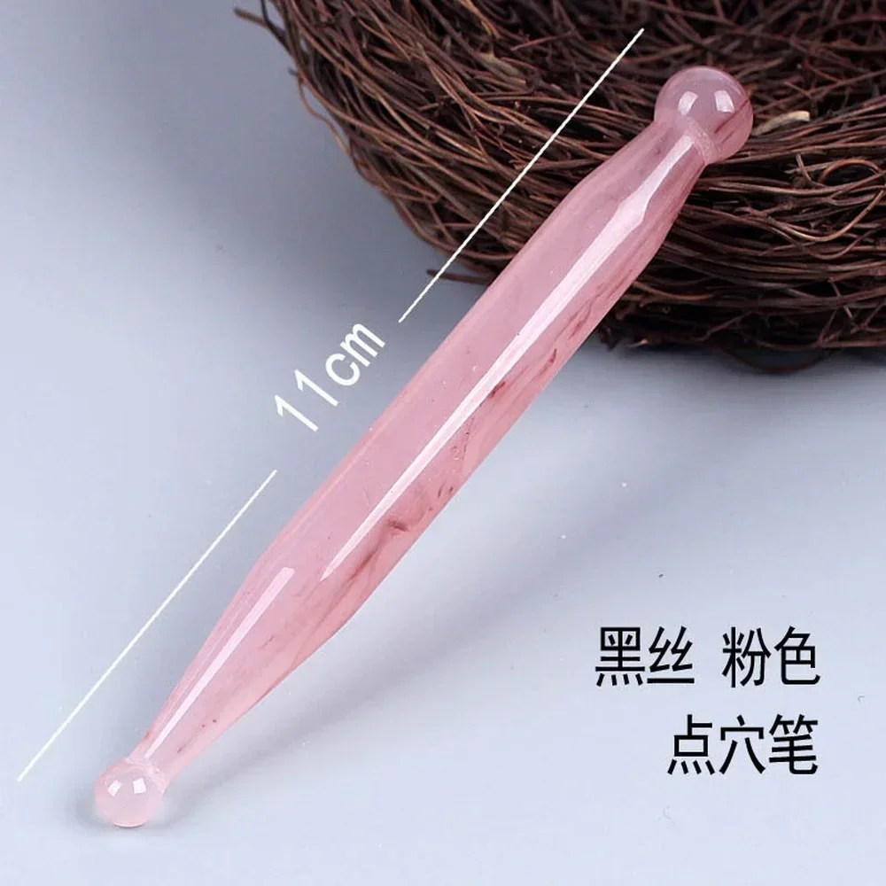 تدليك الوجه من الكوارتز الوردي، حجر الرفع، تدليك الوخز بالإبر، كشط، لوح غوا شا