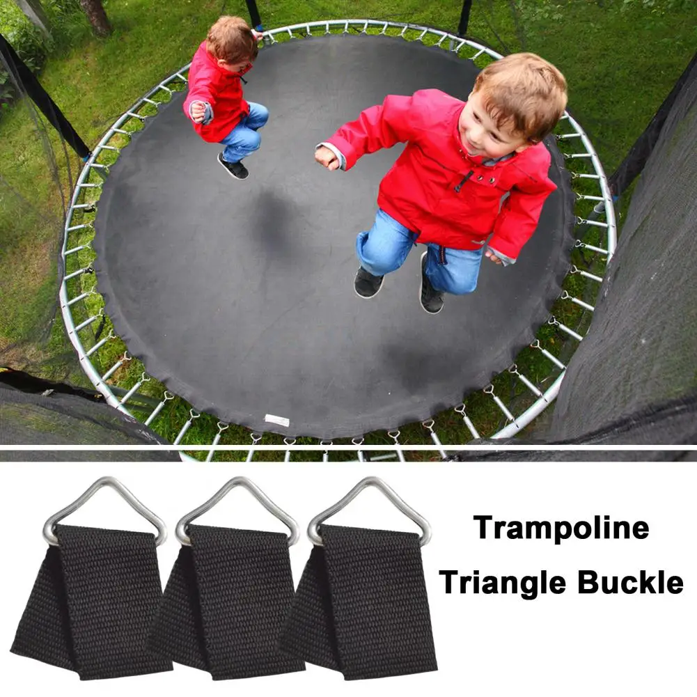 High Strength Triangle Buckle Trampoline Connector Buckle Heavy Duty Galvanized Steel Trampoline Triangle Buckle Set for Kids