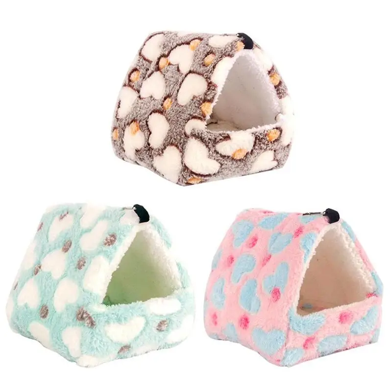 Plush Pet Hamster Nest for Birds House Warm Comfortable Winter Parrot Hammock Cave Cage Guinea Pig Nest Tent Pet Accessories