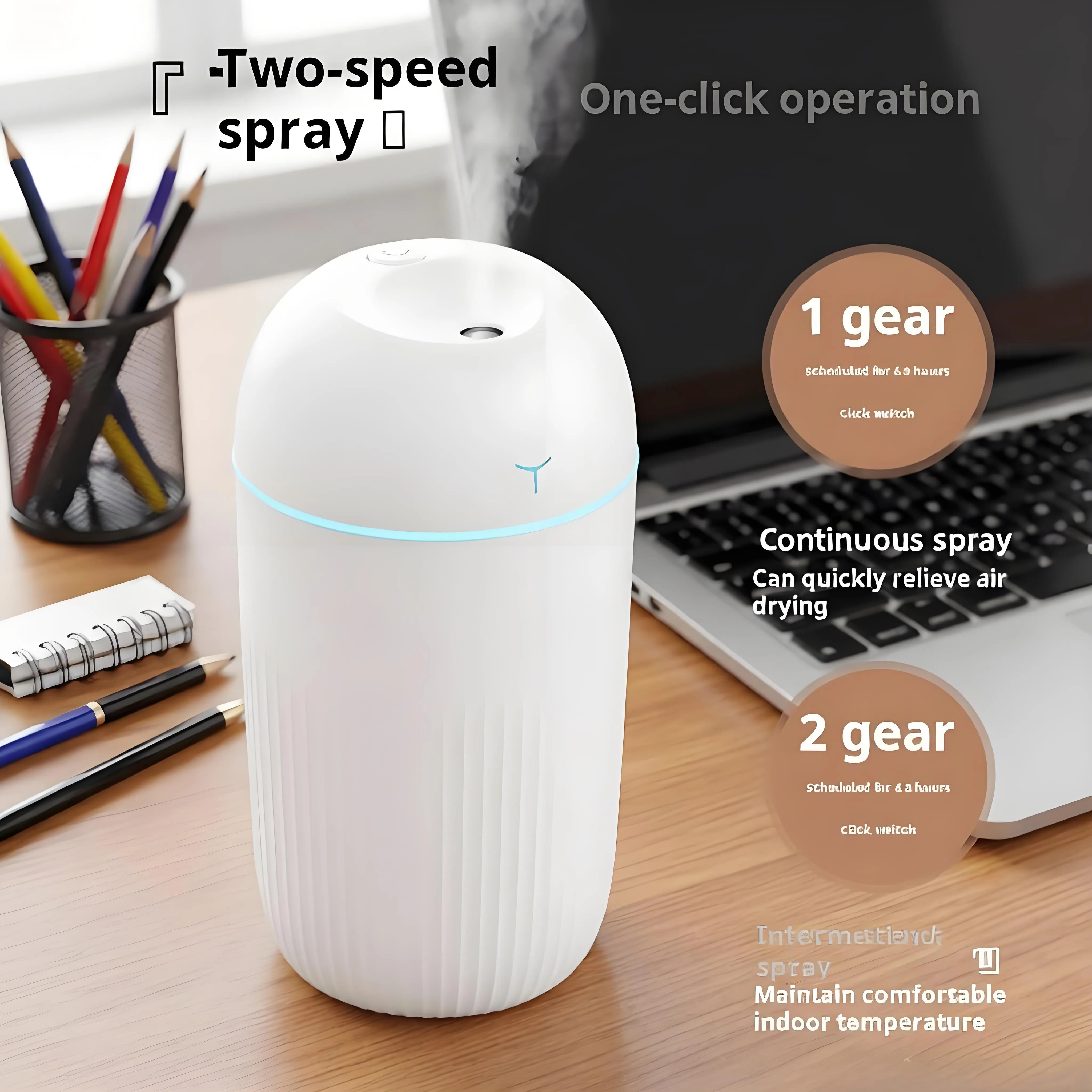Portable Mini USB Humidifier Small J Six Desktop Office Home Quiet Air Moisturizer