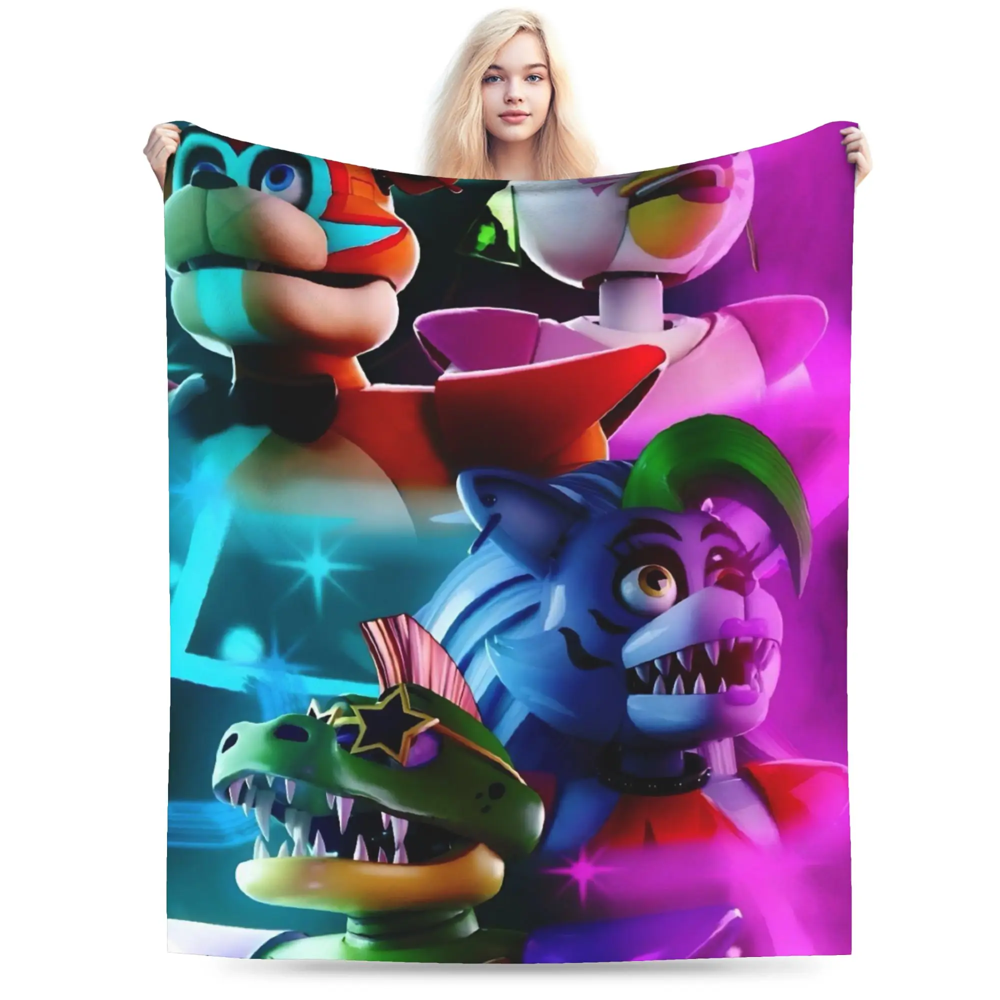 

Одеяло FNAF At Freddys, флисовое украшение, многофункциональные легкие пледы для кровати, автомобильное покрывало