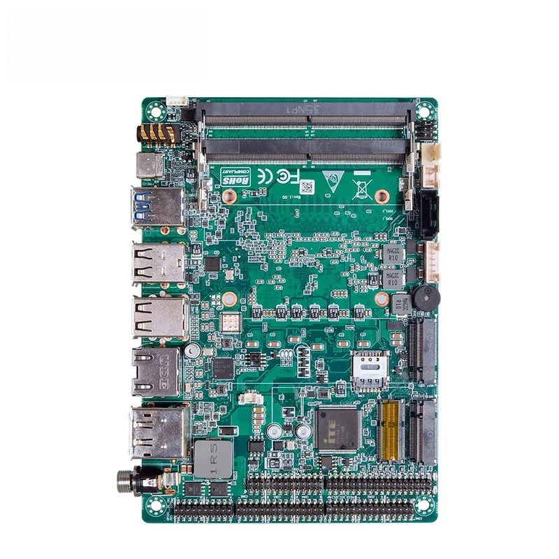 AI Utral-125U/155U/155H Industrial PC Motherboard DC9-36V 2*LAN Linux DDR5 96GB 3*M.2 Industrial Motherboard for AMR AGV