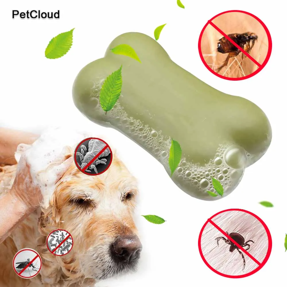 Natural Melaleuca Alternifolia Pet Soap Flea Tick Prevention Puppy Kitten Lice Insect External Parasites Cat Cleaning Supplies