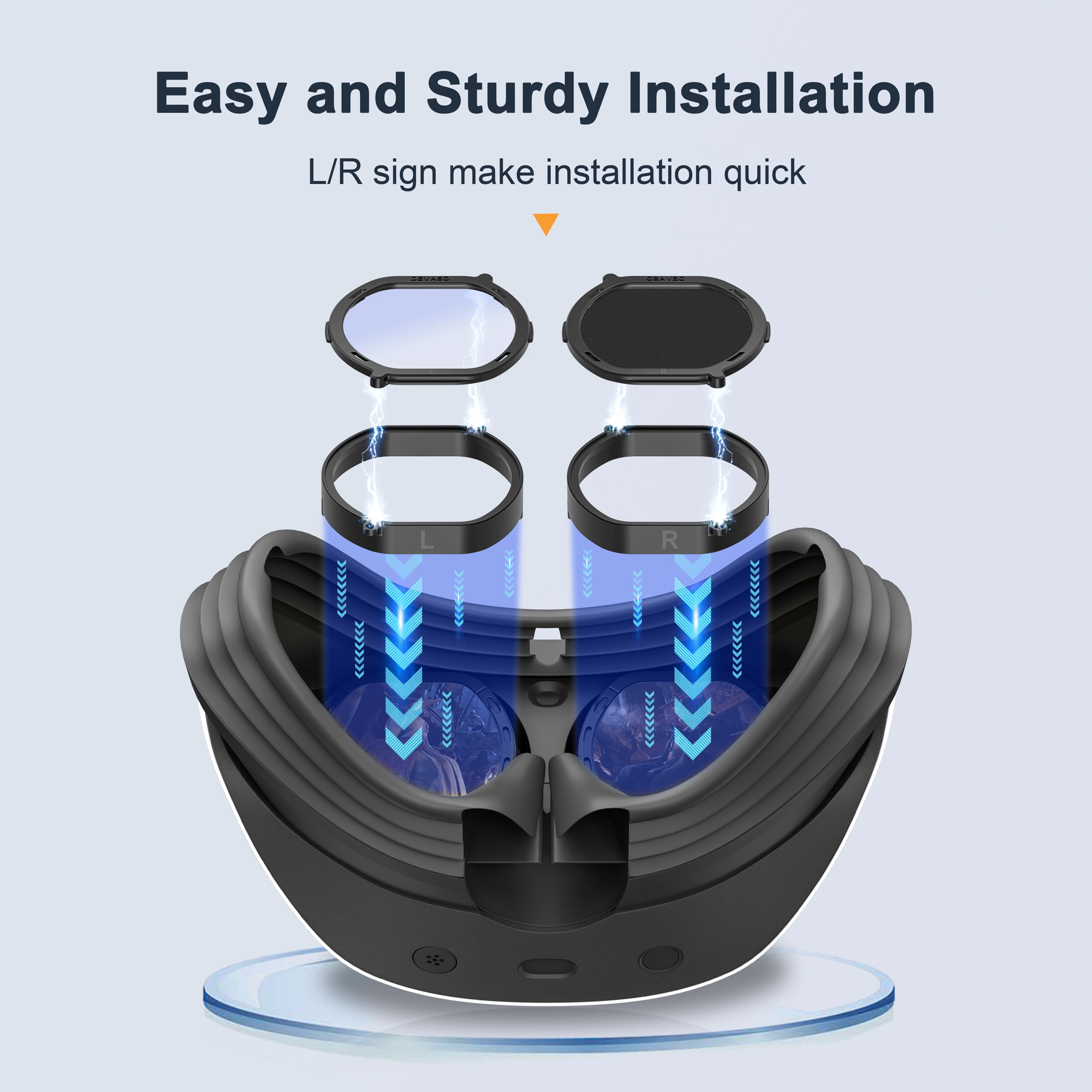 Lens Protector Cover Kit for PSVR2, Protector Accessories Compatible with Playstation VR2, Glasses Spacer Anti-Scratch Ring