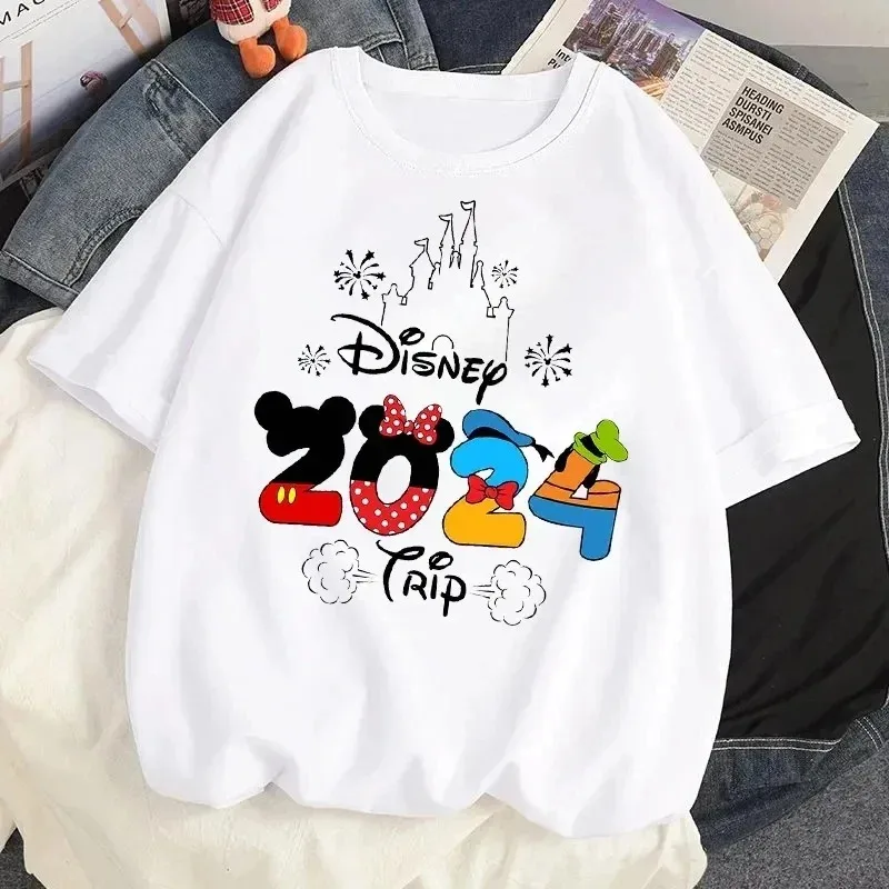 2024 Disney Family Trip Clothes Aesthetic Fashion t-shirt da donna di viaggio di Disney madre Kids Matching Outfits