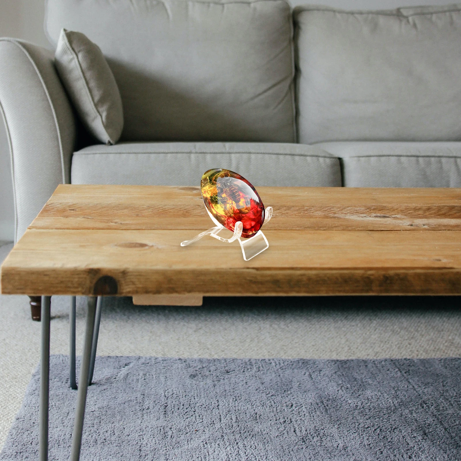 

20Pcs Crystal Display Stand Clear Plastic Holders for Mineral Specimens Jewelry Stone Display Easel Stands Crystal Stand