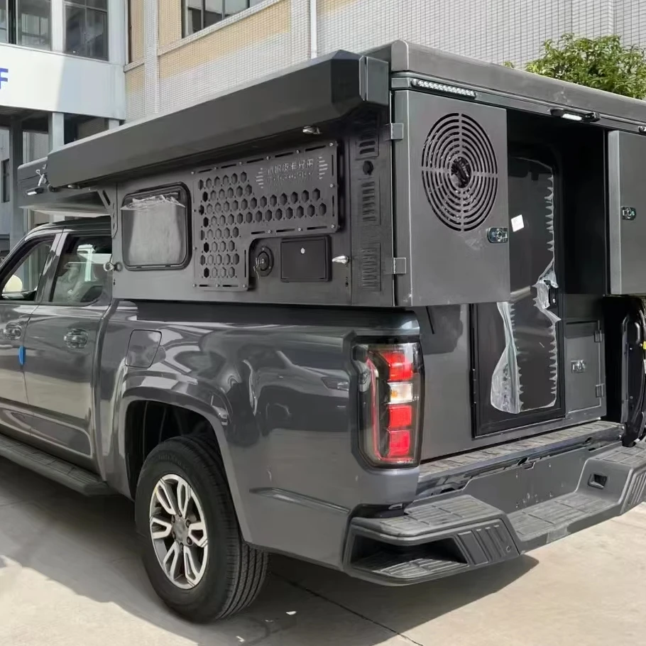 Customizable Four-Season Mobile Truck Camper Lightweight Aluminum Body Modern Waterproof Adventure Camping Trailers for Travel
